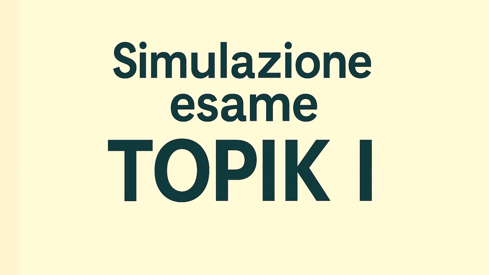 Protetto: Esame TOPIK I (A)